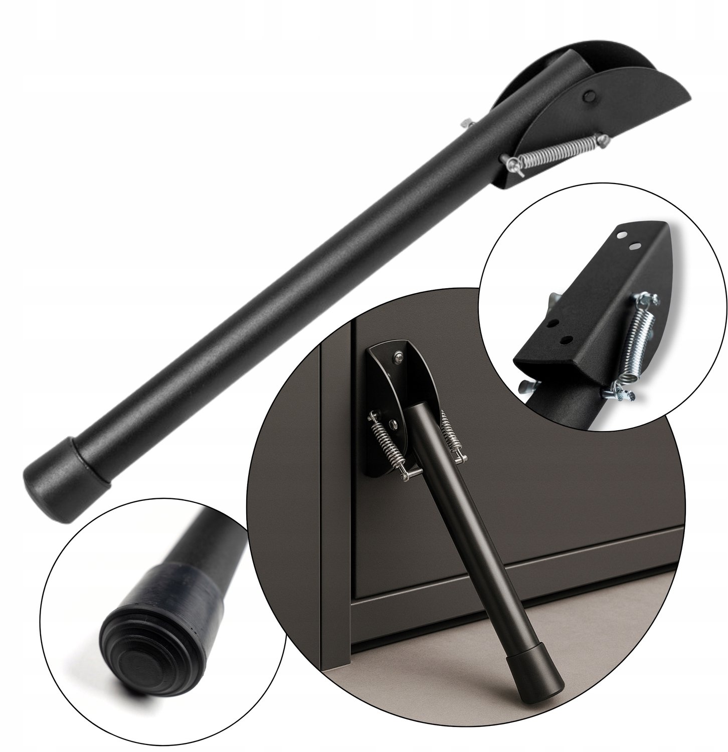 Zwarte Garagedeur Stopper 18mm x 30cm