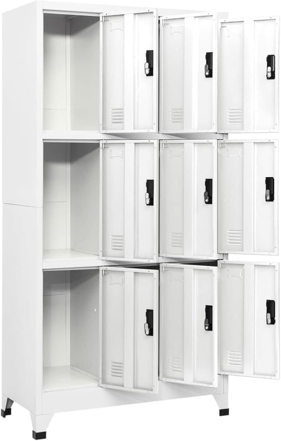 Bureaukast van staal, sleutelkast van staal, kast van staal, kast van metaal, kantoorkast, kast van metaal, wit