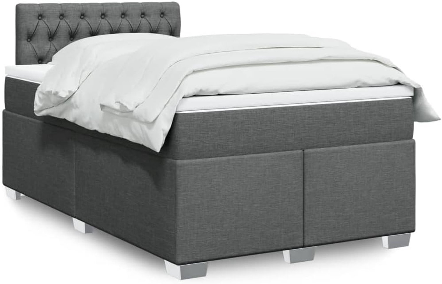 Pocketveringmatras boxspringbed donkergrijs 120x190 cm