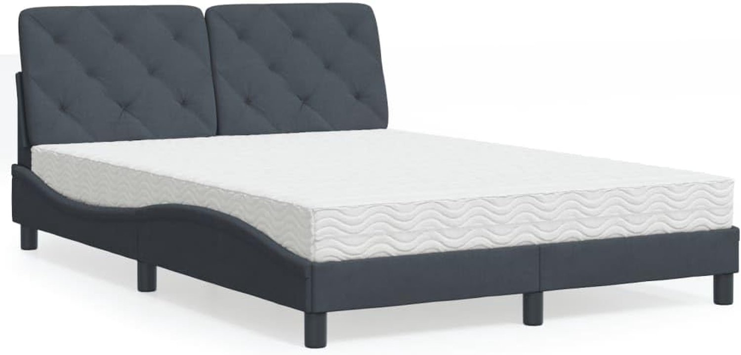 Schuimmatras Slaapkamerbed 140x200 Donkergrijs