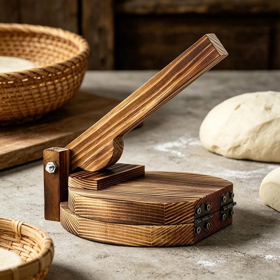 Multifunctioneel keukengereedschap van hout, pers voor het maken van dumplings en taarten, omeletten, wonton desserts, huis, appartement, boerderij — afbeelding 3