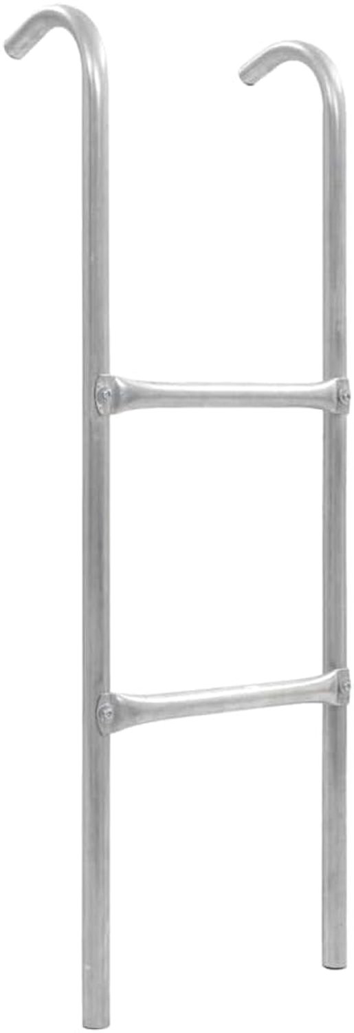 Trampolinladder met 2 treden, ladder van verzinkt staal, 102,6 cm