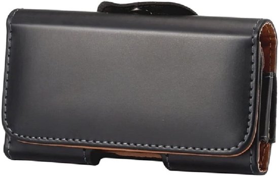 Holster belt clip smooth synthetic leather horizontal voor Meizu 17 (2020) - Black — afbeelding 4