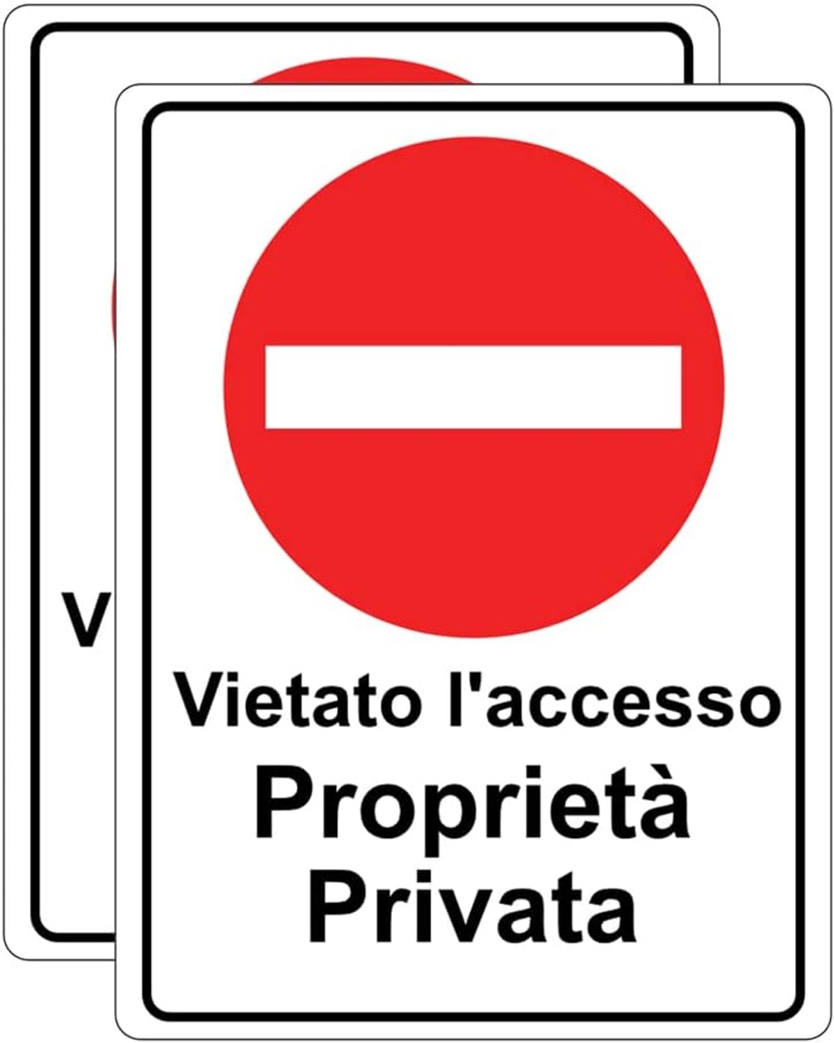 2 stuks Sign Private Property label - 150 mm x 200 mm - zelfklevend vinyl