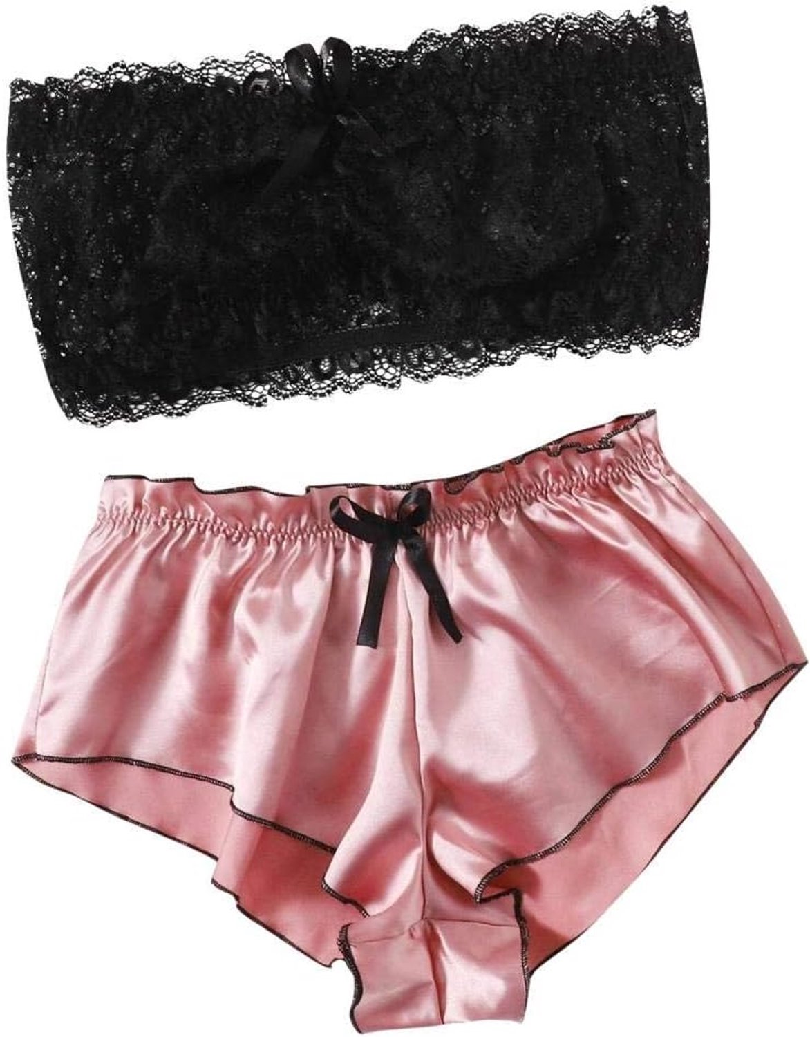 Babydolls, nachtjaponnen & negligés Sexy Nachtkleding Vrouwen Erotische Lingerie Verleiding Kant Satijn Draadloze Bh Slips Ondergoed Porno Kostuum