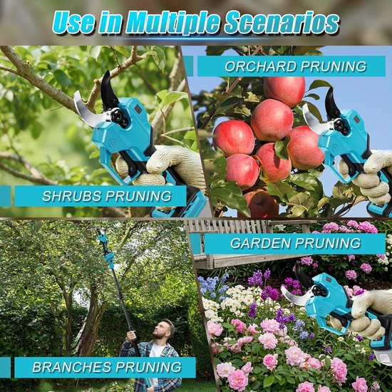 Snoeischaar 2-in-1 telescoopstang voor Makita 18V — afbeelding 2