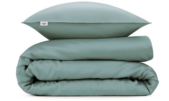Zohome Dekbedovertrek Satinado - Groen - Lits-jumeaux - Dekbedhoes van 100% Katoen-Satijn - Uni - 240x220 + 2 slopen 60/70 cm van Merkloos — afbeelding 5