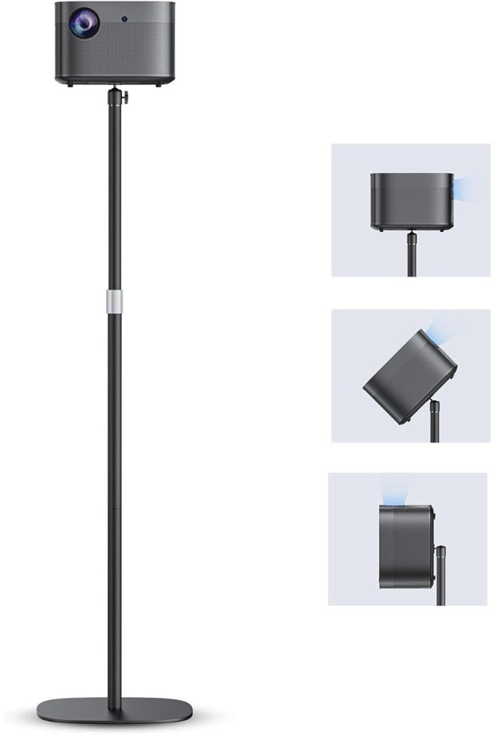 Projector Statief – Beamer Statief Met Laptop Verdieping – Verstelbaar Standaard – Met Wieltjes - Zwart