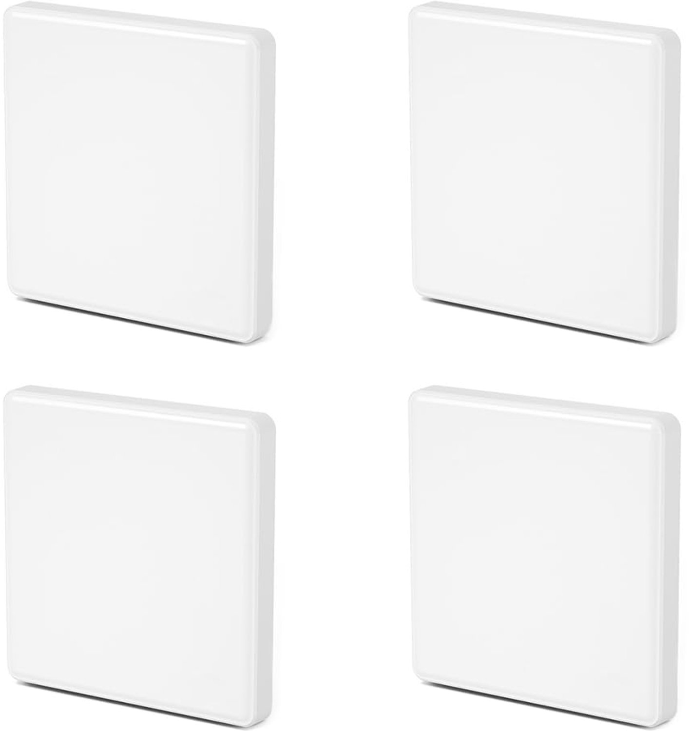 Set van 4 Blinde Wandcontactdozen in Wit