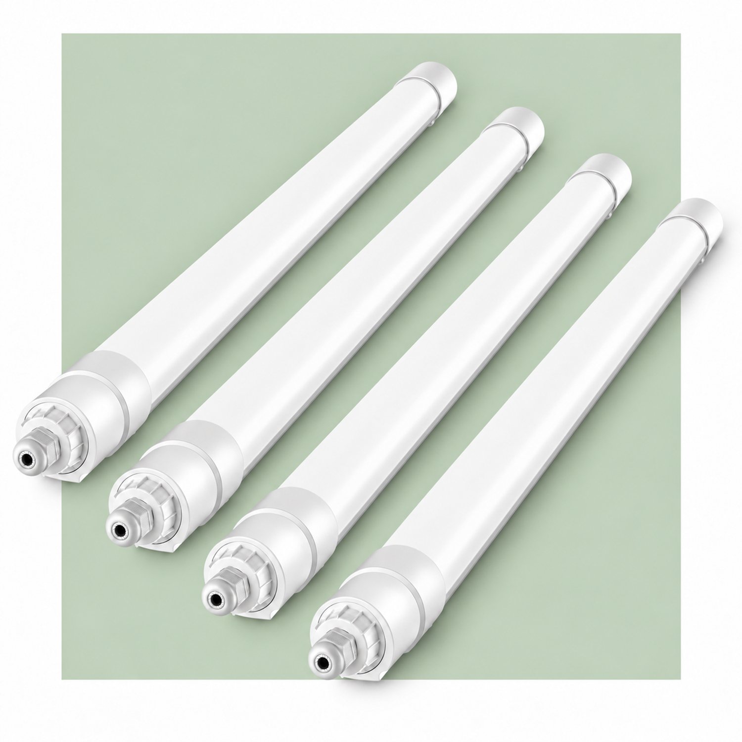 LOVHAUS 4x LED Werkplaatslamp 150 cm - 45W - 5000 Lumen - IP68 - Koppelbaar Wit