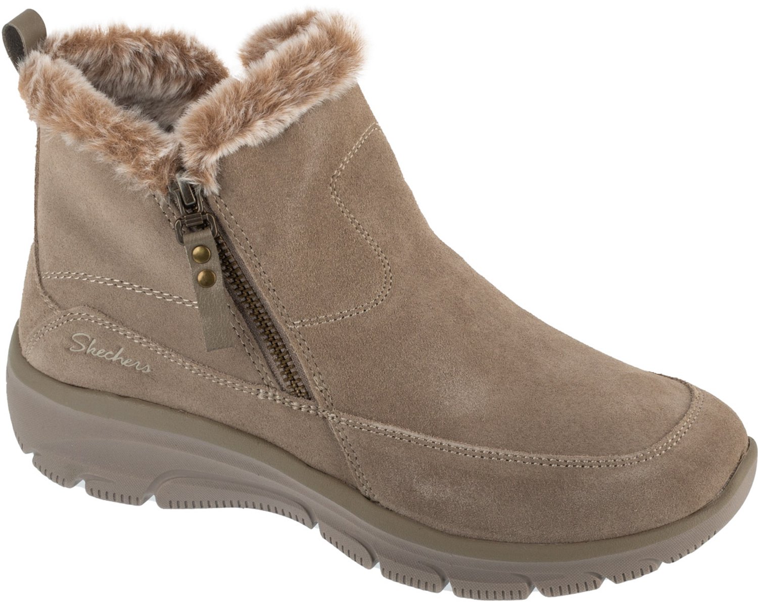 Skechers Easy Going Cool Zip! Vrouwen Laarzen 5 Beige