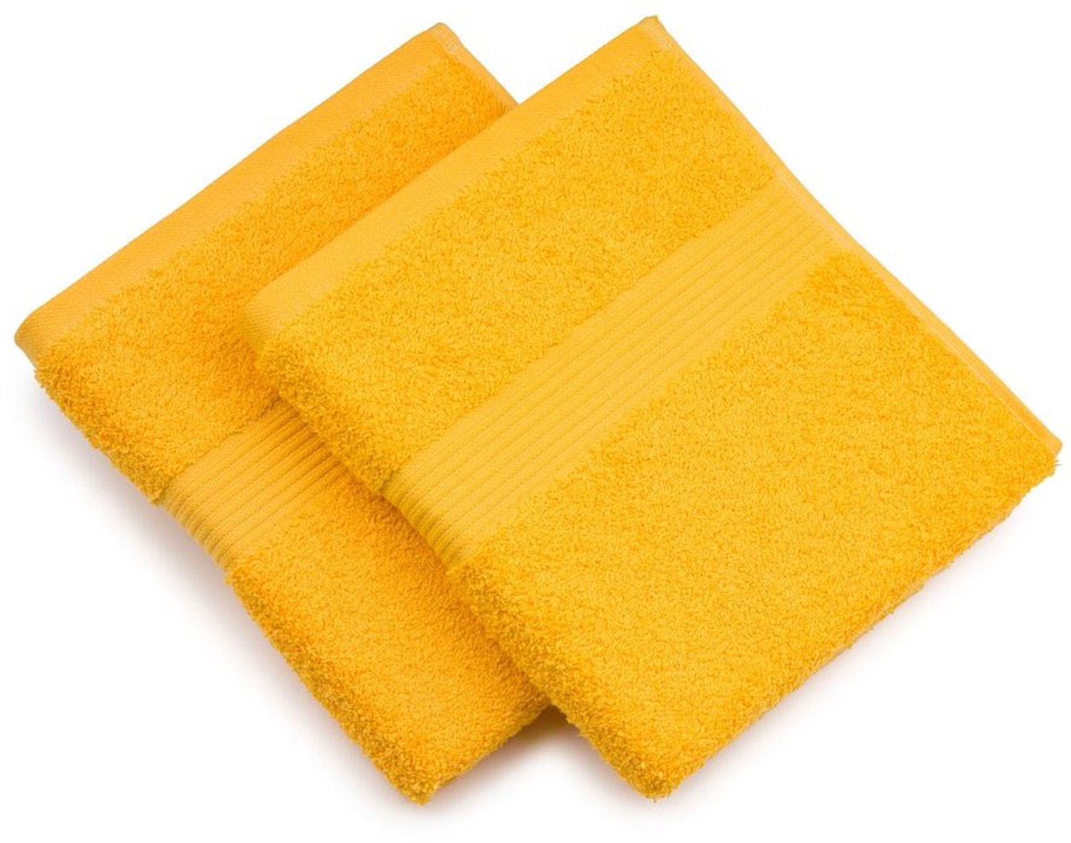 Set van 2 Zachte Handdoeken van 100% Katoen - 50 x 100 cm - Geel