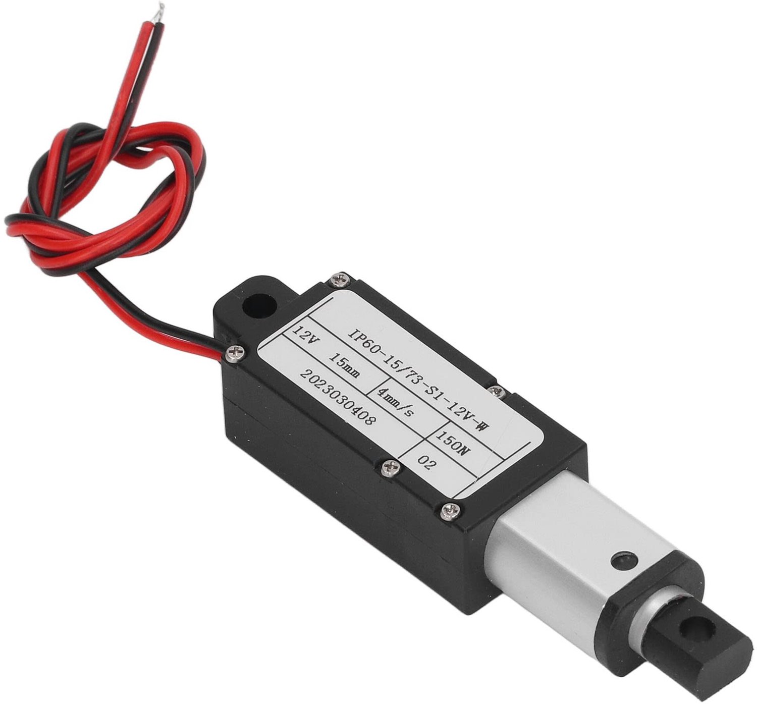 Micro Lineaire Actuator - 12V Mini Elektrische Actuator - 150N Waterdicht - Compact en Krachtig - Voor Thuis en Industrie - 15mm Slag