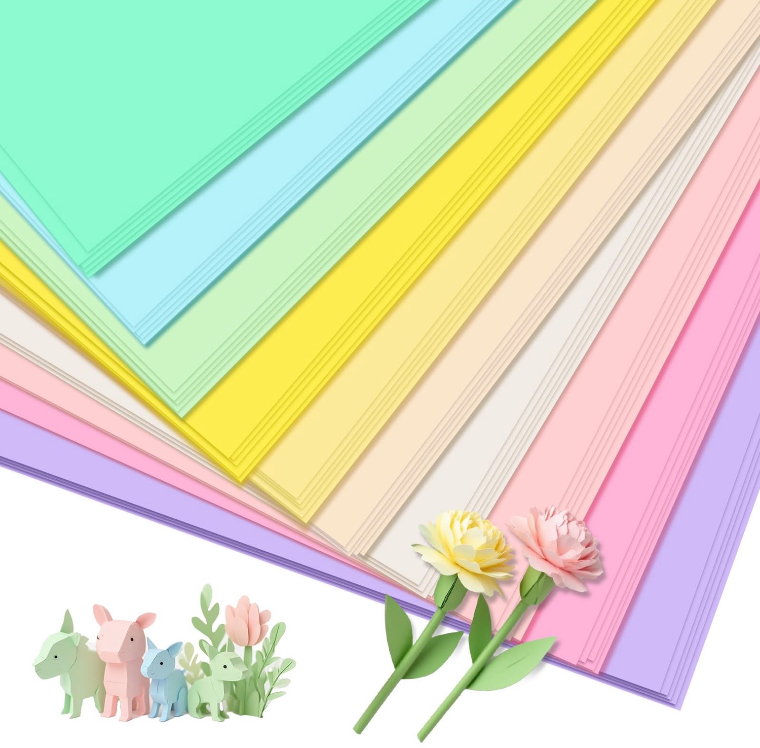 A4 Kleurpapier 50 Vellen Pastelkarton voor Creatief Gebruik