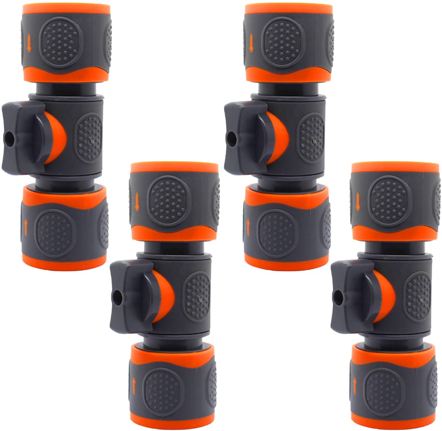 Set van 4 Tuinslang Koppelingen met Controlekraan 1/2 Inch