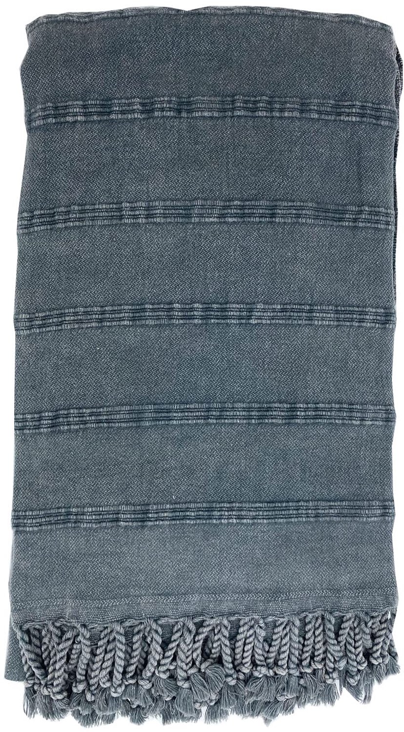 Pestemal Hammam Handdoek XXL - 100% Katoen 90x170 cm Anthraciet