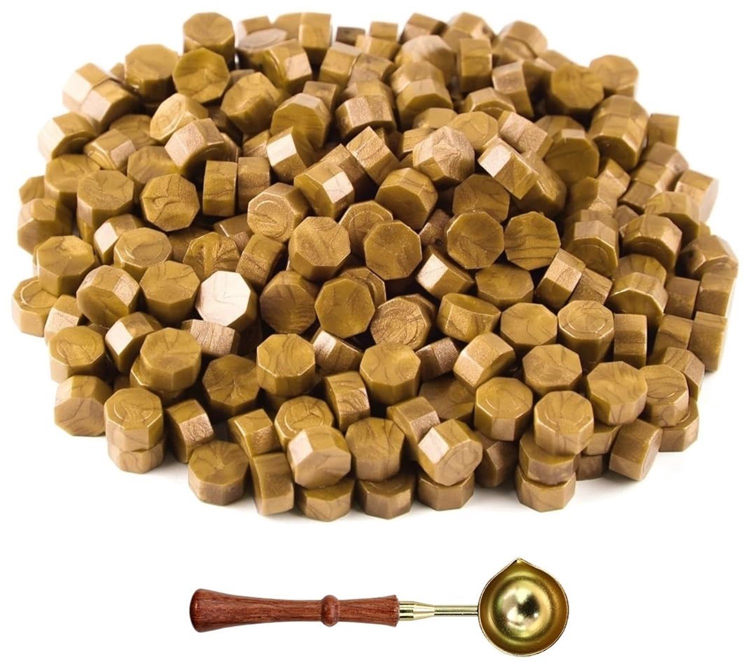 300 Stuks Octagonale Wasbeads Set met Lepel voor Wax Seal