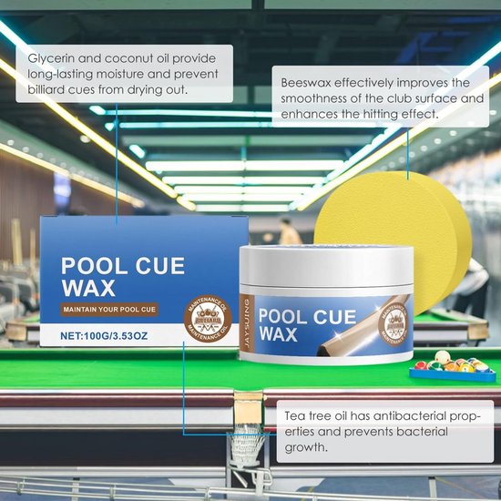 Biljartkeu Wax voor Onderhoud en Verzorging, 100g — afbeelding 2