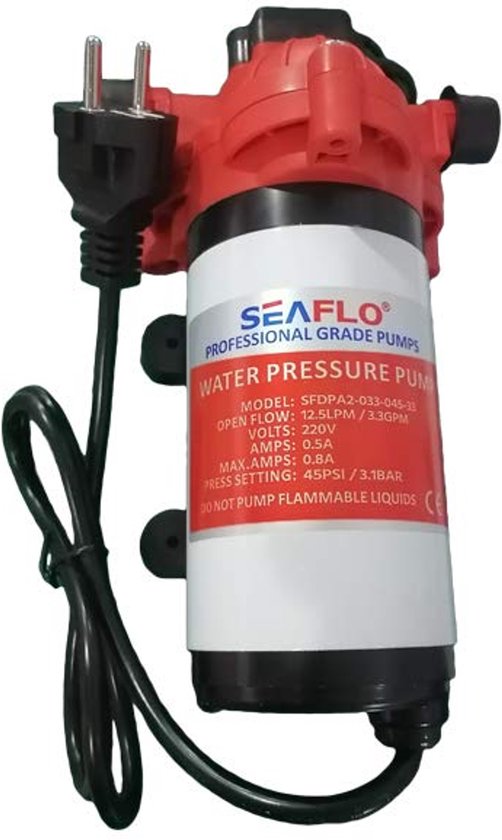 AC membraan pomp serie 33 12 V/24 V/220 V 3,0 GPM 45 psi (220 volt) — afbeelding 2
