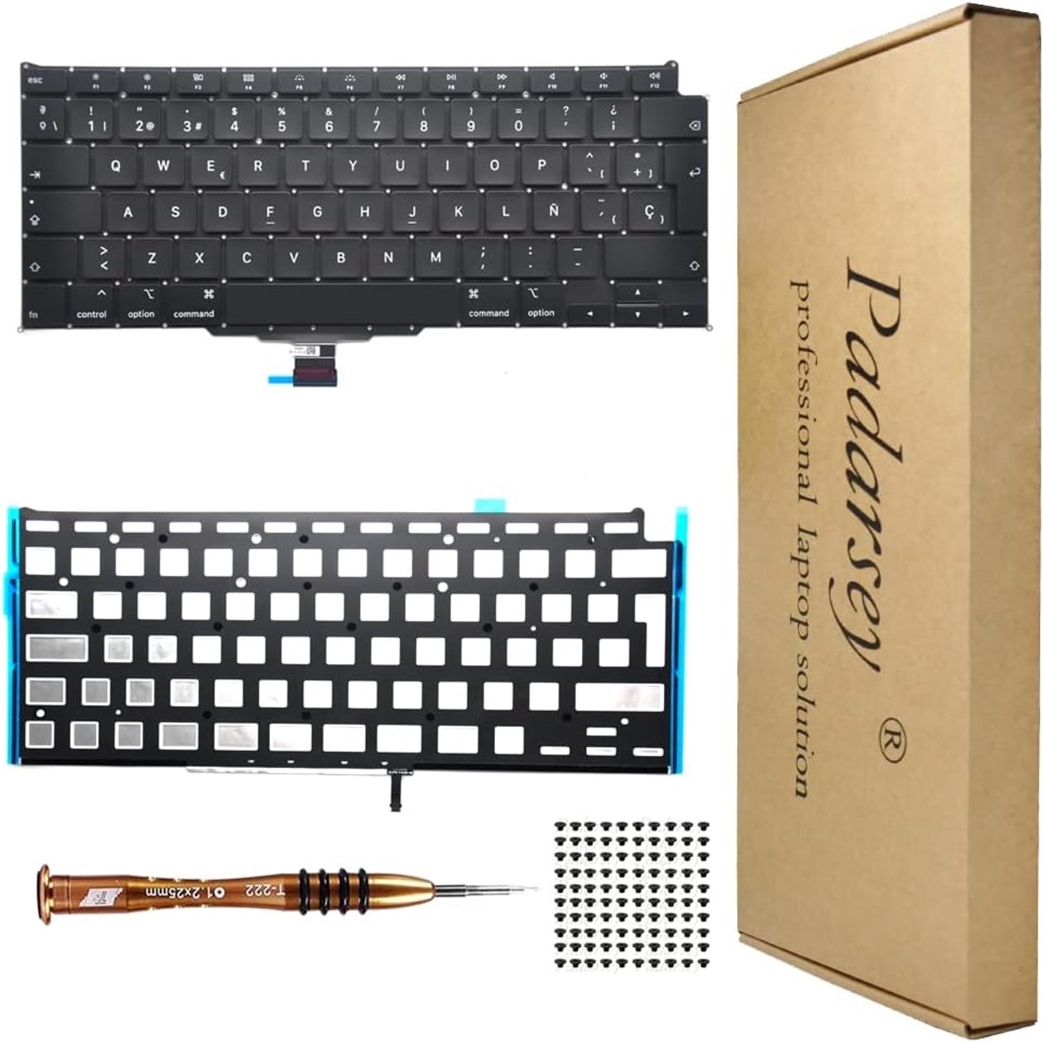 Padarsey replacement backlight Spanish ESPAñOL Teclado keyboard compatible with MacBook Air 13" Retina A2179 2020 + - ShopVlot