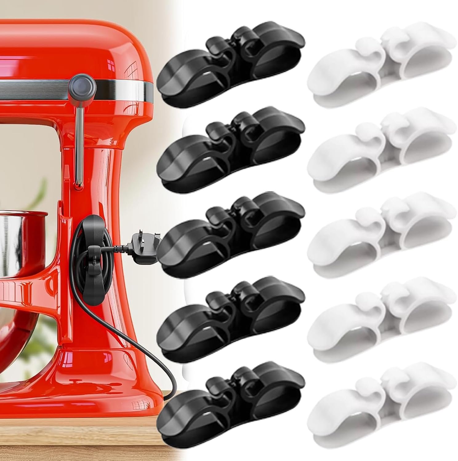 Kabelmanagement Organizer 10 Stuks - Siliconen - Zelfklevend - Voor Robotstofzuigers en Huishoudelijke Apparaten