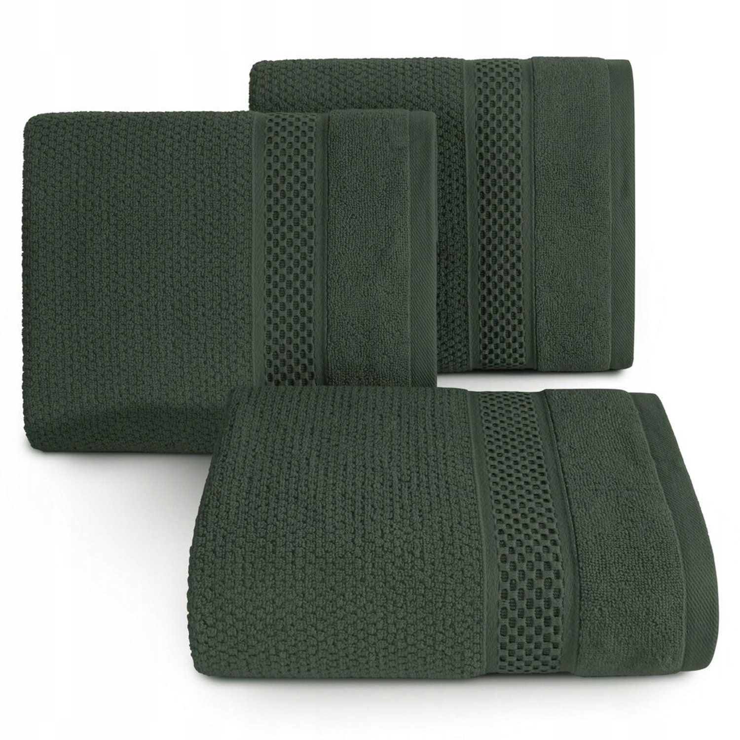 DANNY katoenen handdoek 30x50 cm - Zacht, absorberend en stijlvol groen