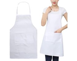 Waterdichte Keuken Schort met Verstelbare Halsband voor Koken, Geschikt voor Mannen en Vrouwen, Duurzaam en Praktisch
