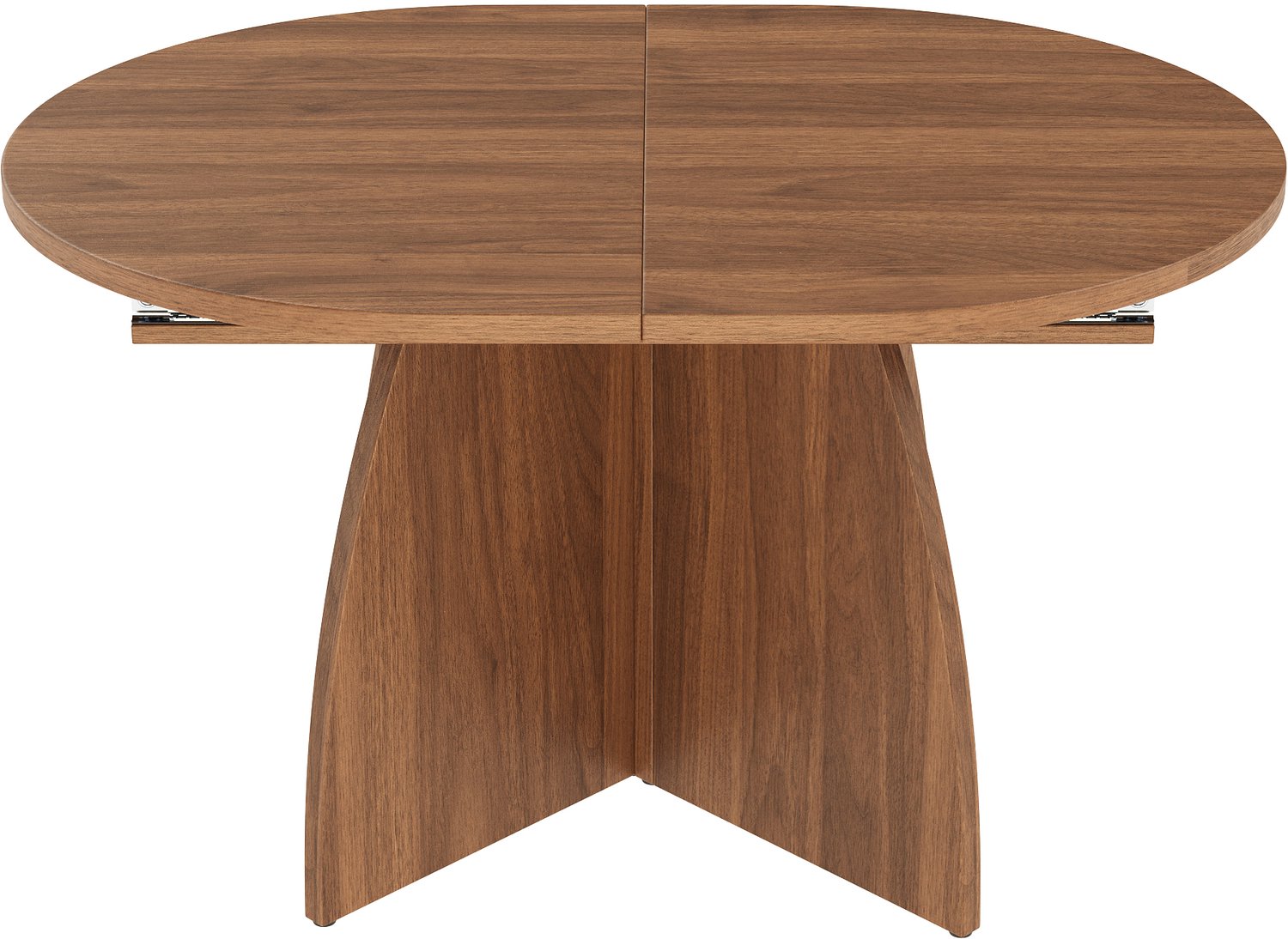 SONNENH Uitschuifbare ovale eettafel - 120 tot 180 cm - MDF - Walnootlook
