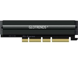 GLOTRENDS PA16 M.2 NVMe to PCIe 4.0 X4 Adapter for 22110/2280 M.2 SSD, Low Profile for 1U Servers, Full Aluminum Heat Sink