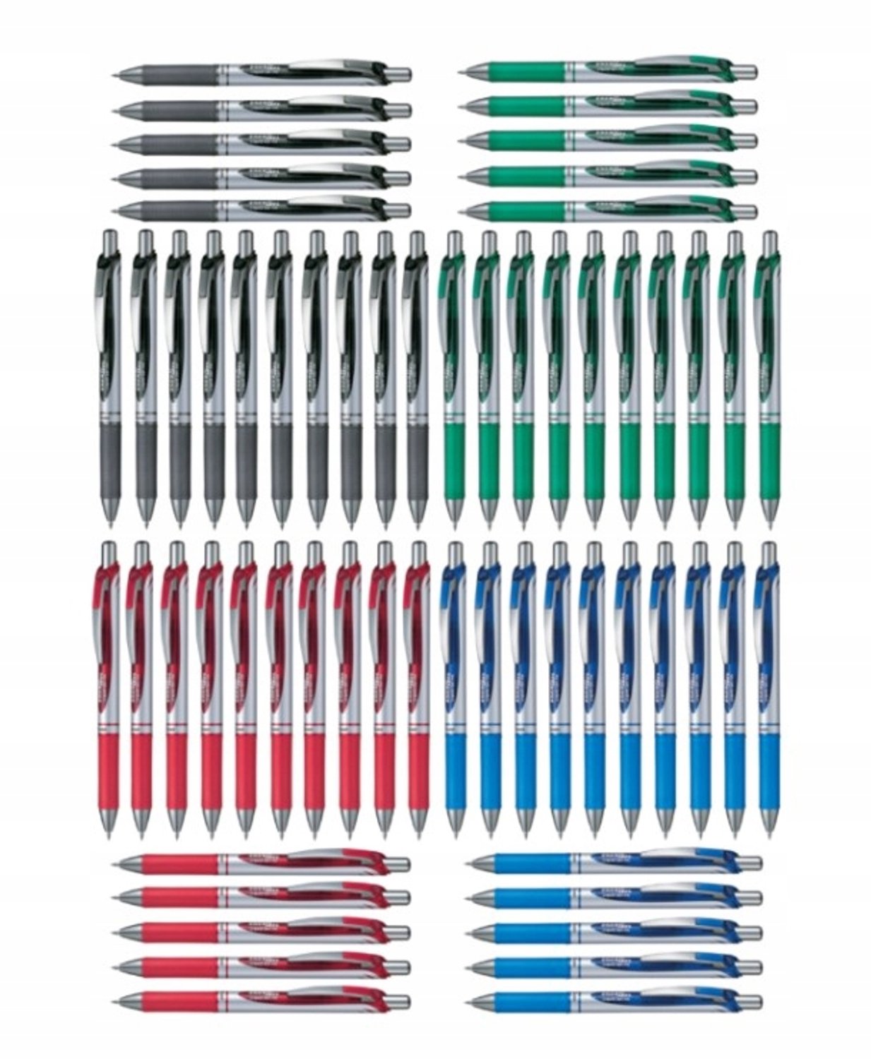 Pentel EnerGel BL77 Gelpen Mix 4 Kleuren - 60 Stuks