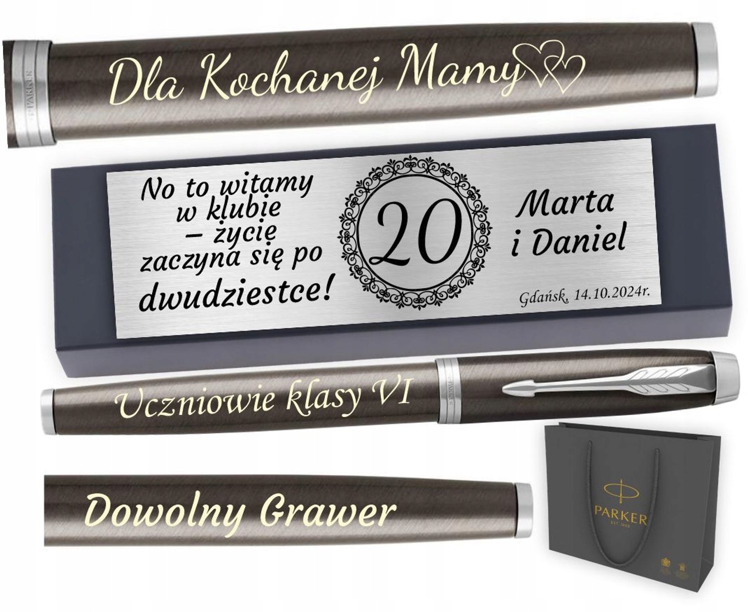 Parker IM Dark Espresso CT Vulpen met Gravering - Luxe Cadeau
