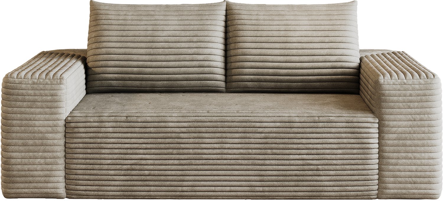 SONNENH 2-zits loveseat met 2 rugkussens - Corduroy - 180 cm - Camel