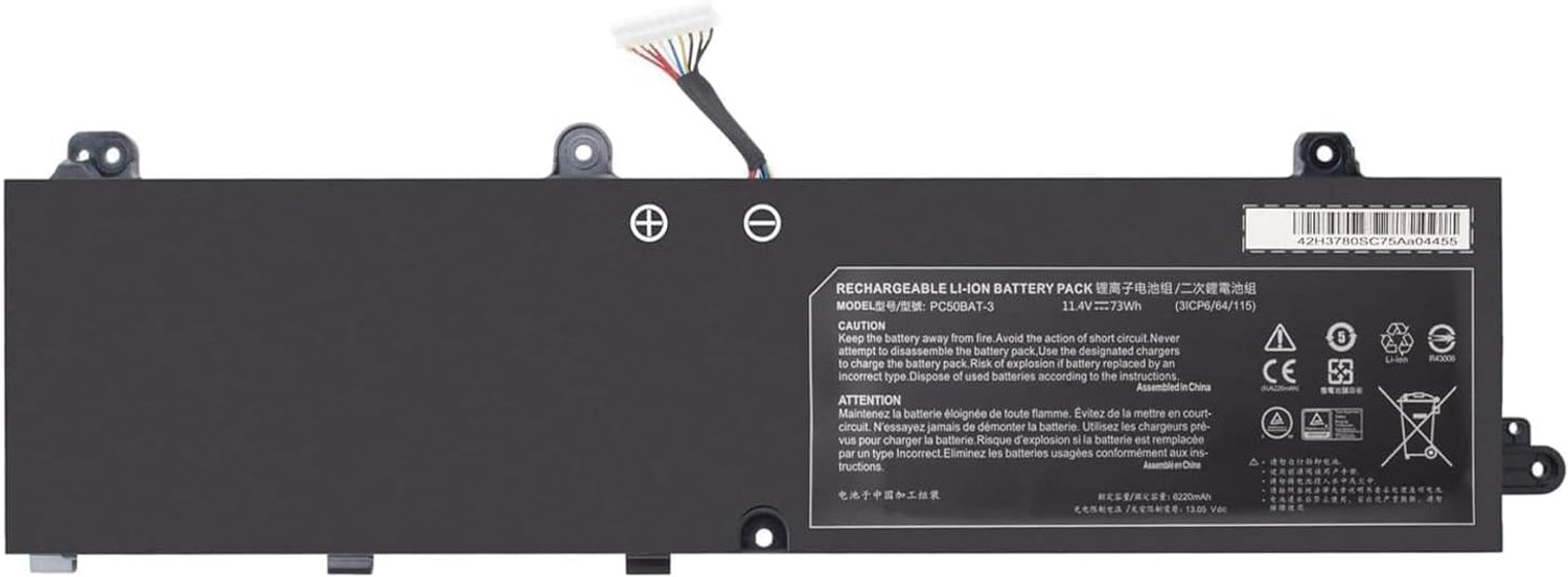 PC50BAT-3 3ICP6/64/115 Laptop Battery Compatible with SCHENKER Key 15 Comet Lake 15 Gaming CLEVO PC50DN2 PC50S - ShopVlot