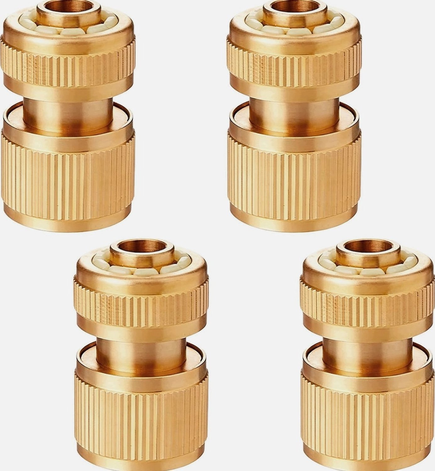 4x Messing Tuinslang Snelkoppelingen 1/2 Inch