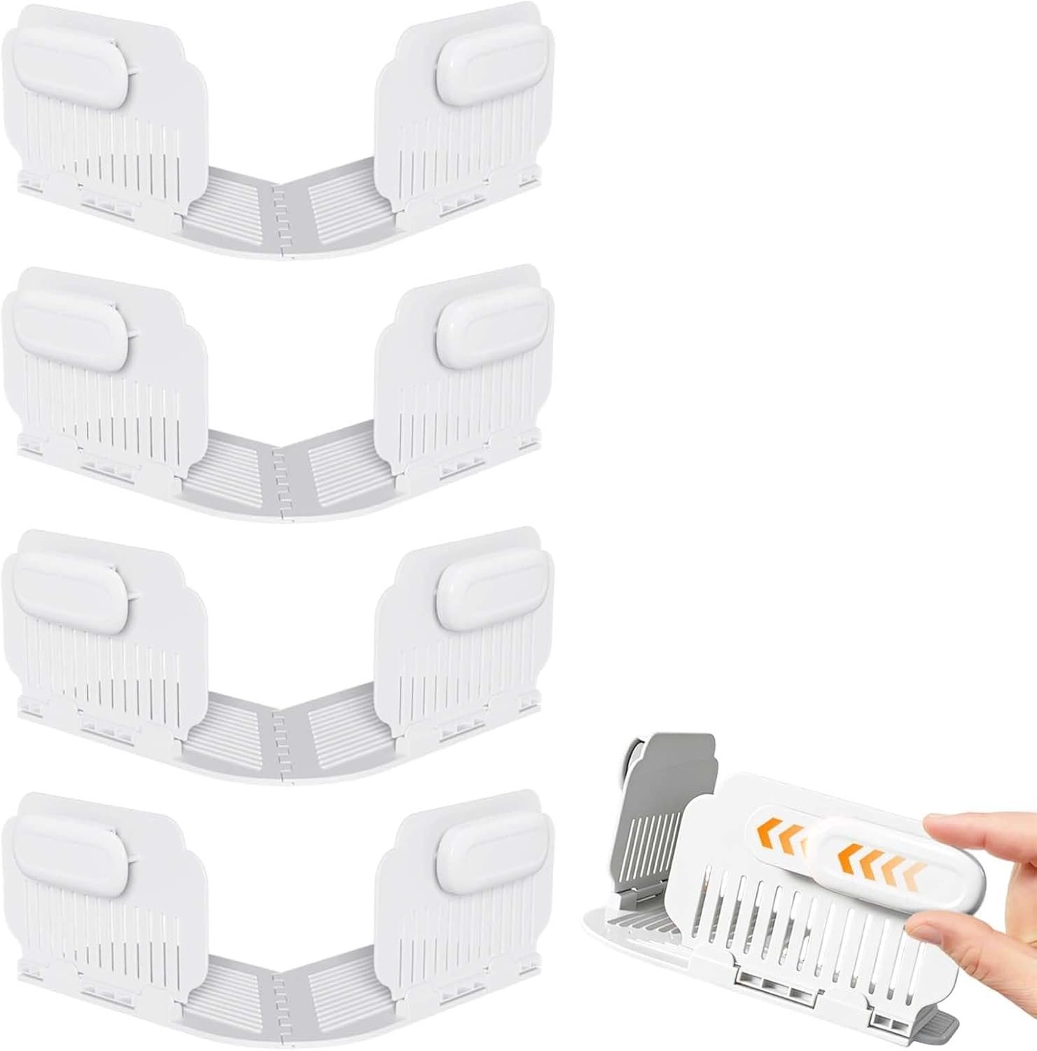 Set van 4 lakenspanners met vastzetstrips, hoeslakenhouder en hoeslakenklemmen voor alle bedden, lakenhouder houdt - ShopVlot