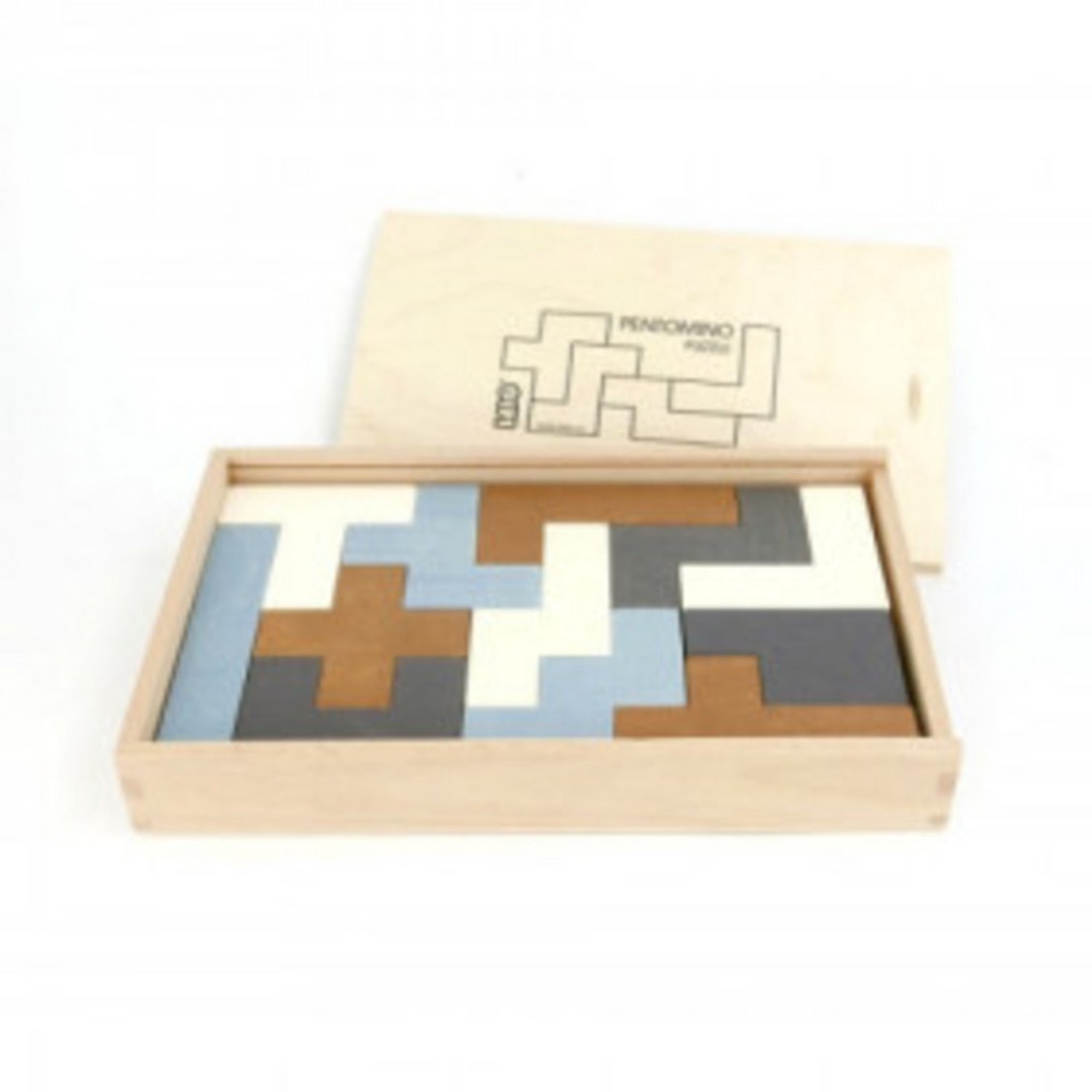 Bajo educatief spel Pentomino - kleurrijk denkspel voor kinderen.