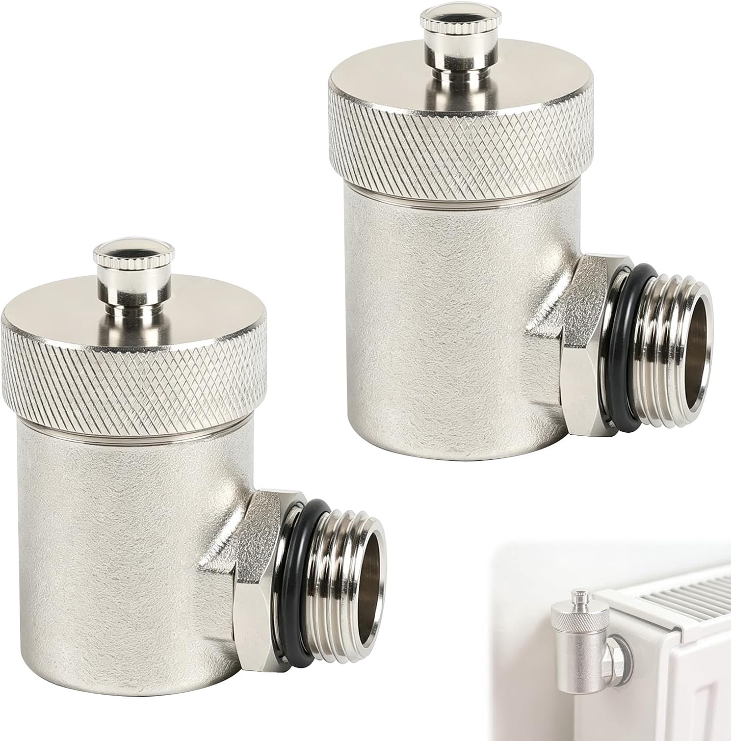 2 STKS Verwarmingsontluchter 1/2 inch messing, ontluchtingsventiel radiator, zelfontluchter verwarming, radiator - Homevero