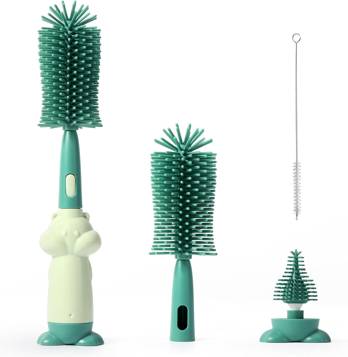 SnelShoppen - 3-in-1 Babyfles Borstel Set, Zachte Silicone Fles Borstel, Krasbestendig en Duurzaam, Flesreiniger voor Flessen en Bekers, Ideaal voor K