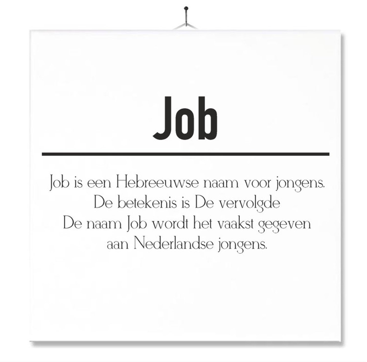 MC Living Tegel Met Opdruk | Betekenis | Kado | Cadeau | Met Naam - Job Multi-Color