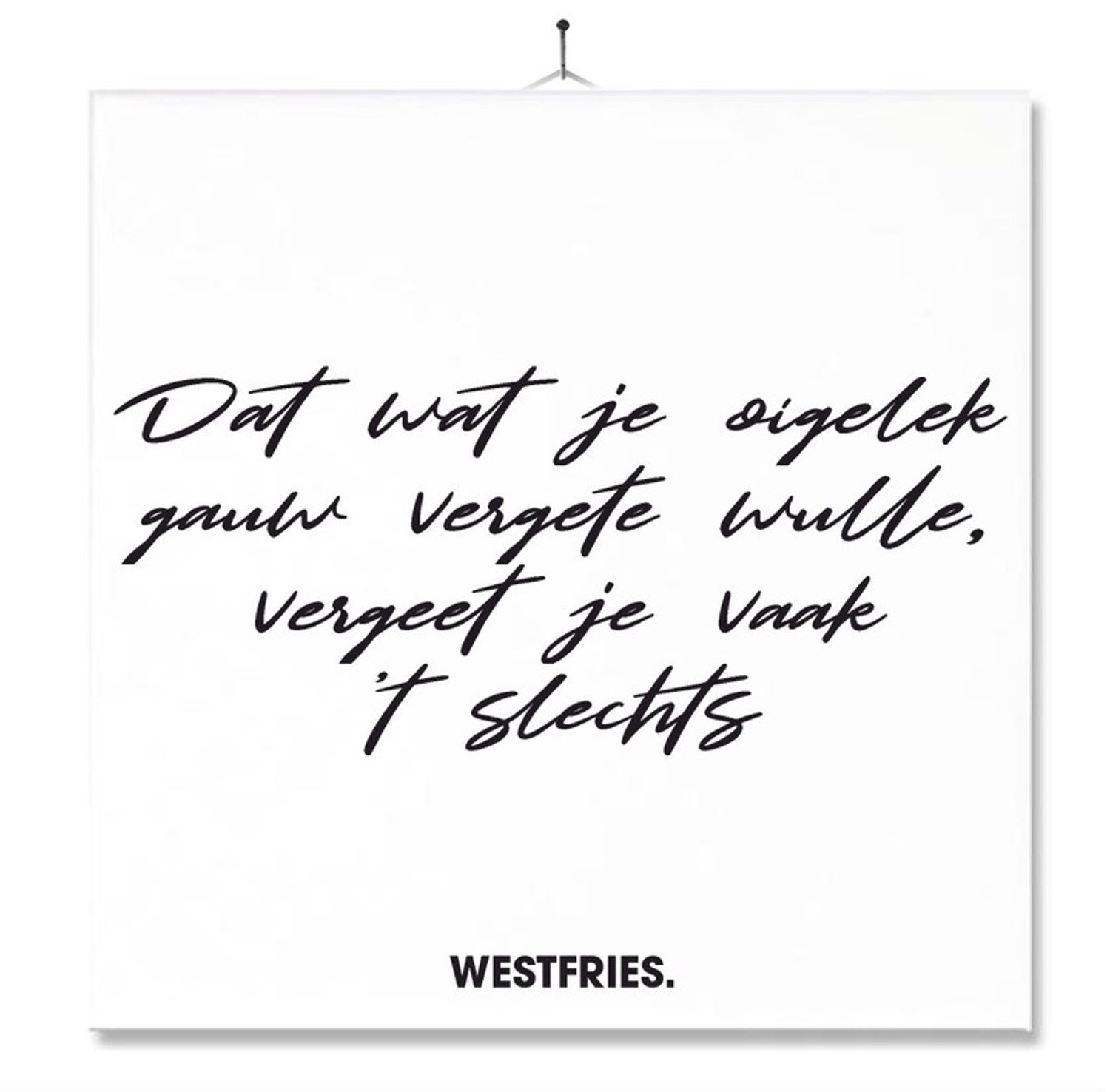 MC Living Tegel Met Opdruk | Grappig | Humor | Verjaardag kado | Westfries | Dat wat je eigenlijk snel wil vergeten Multi-Color