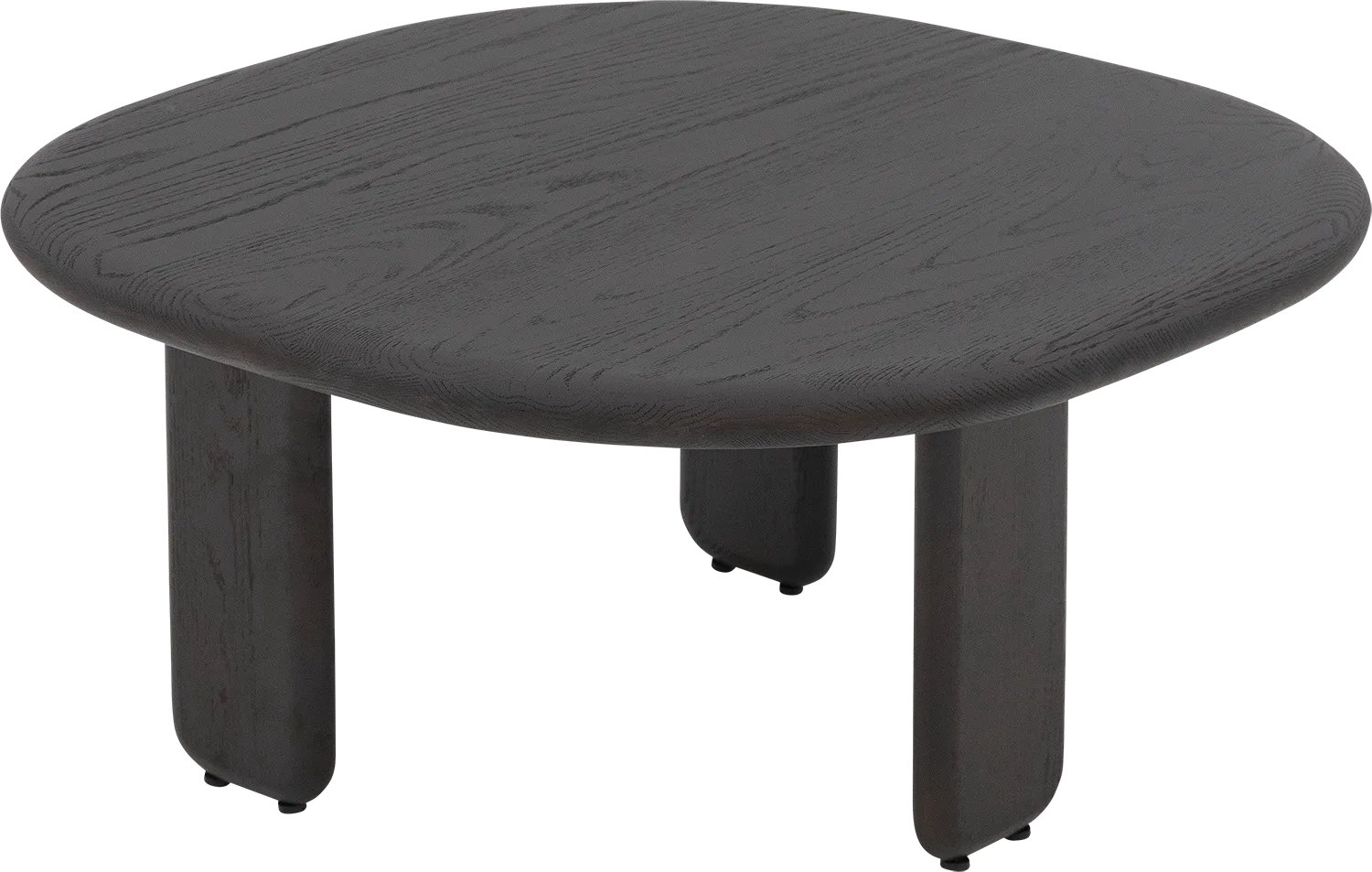 Goossens Salontafel Kara - 80 x 40 x 80 - eiken - zwart - vierkant eiken gelakt smoky