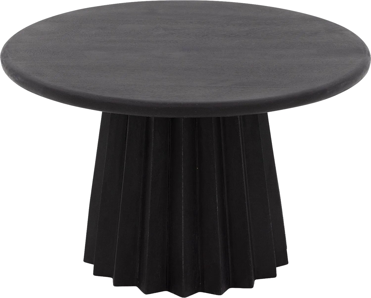 Goossens Salontafel Felicia - 60 x 37 x 60 - mango - zwart - rond mango zwart soft touch lak