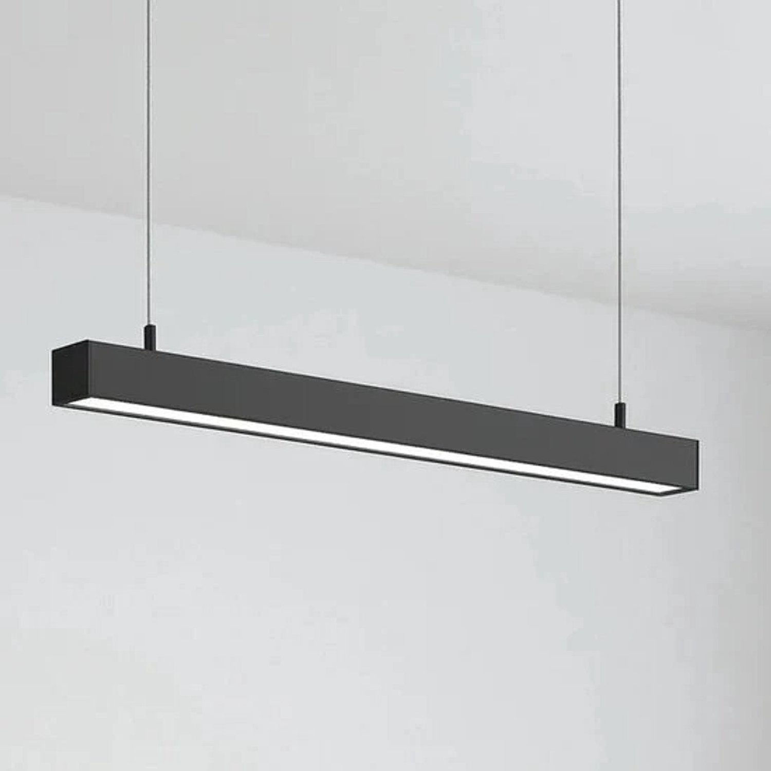 Tsong LED Lichtbalk Hangend 120 cm 4.320lm 36W - Daglichtwit 6000K - Zwart - Koppelbaar - Incl. ophangset 1 m - 230V