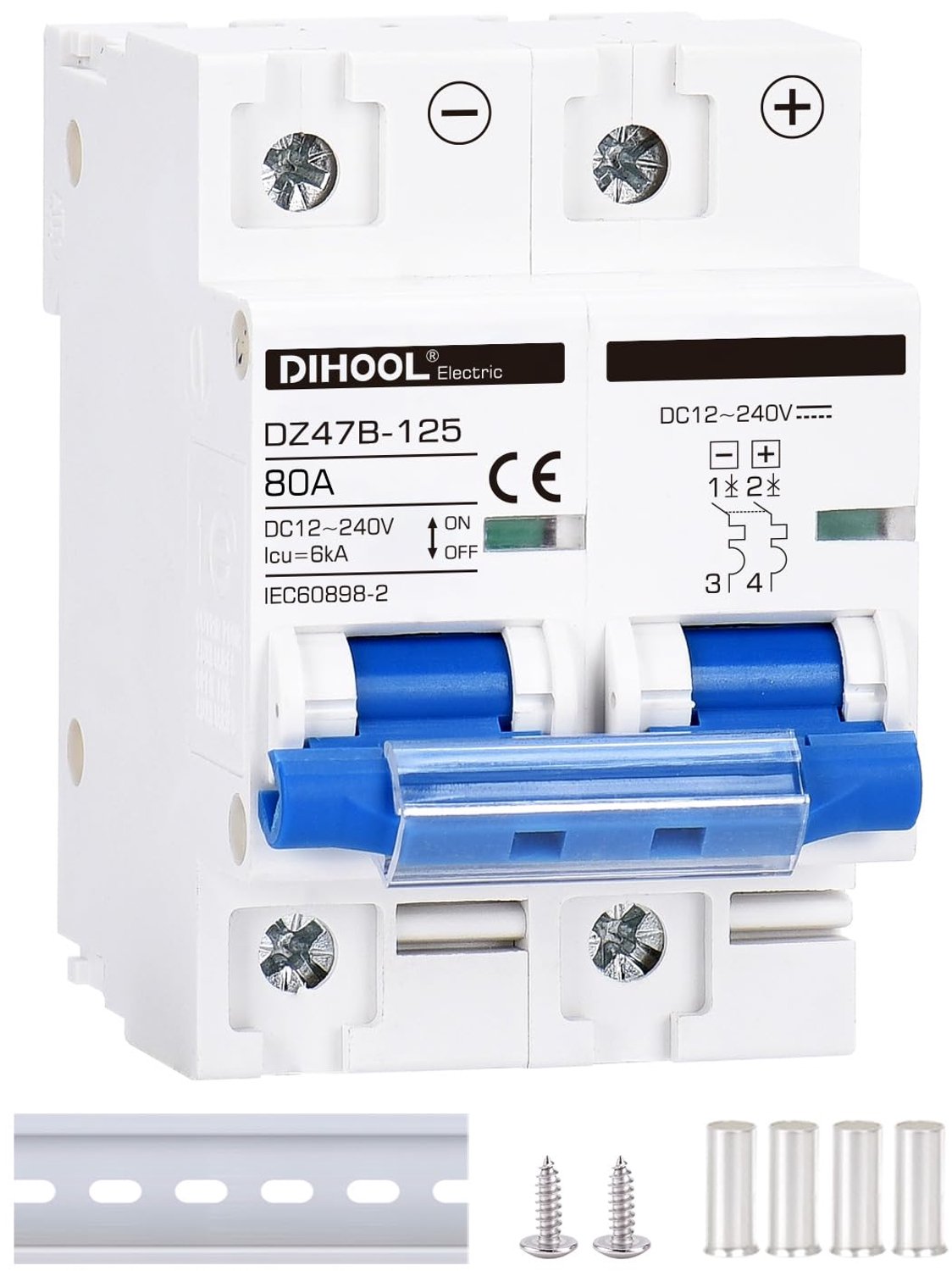 DC Circuitonderbreker 2P 80Amp voor Zonnepanelen