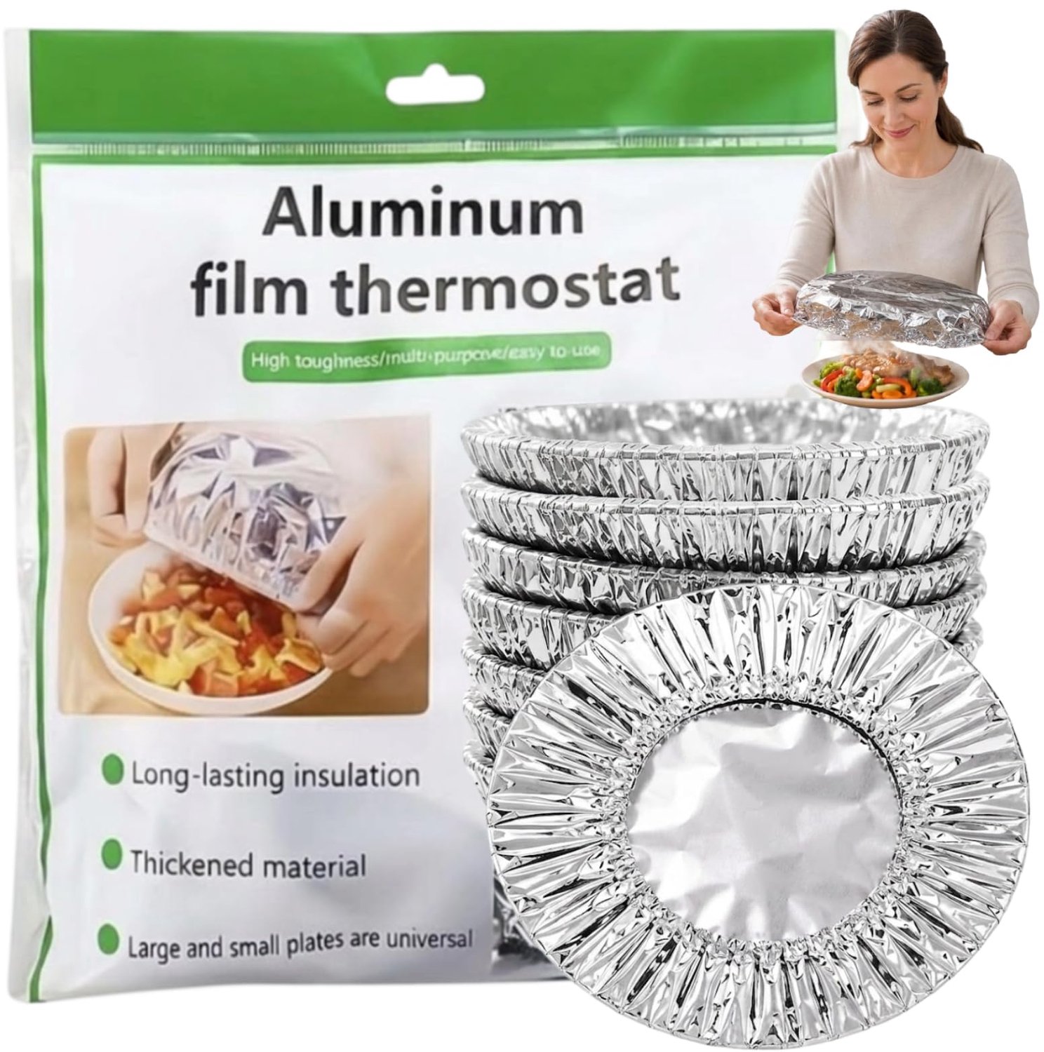 Herbruikbare Aluminiumfolie Voedsel Covers - Set van 10 Stuks