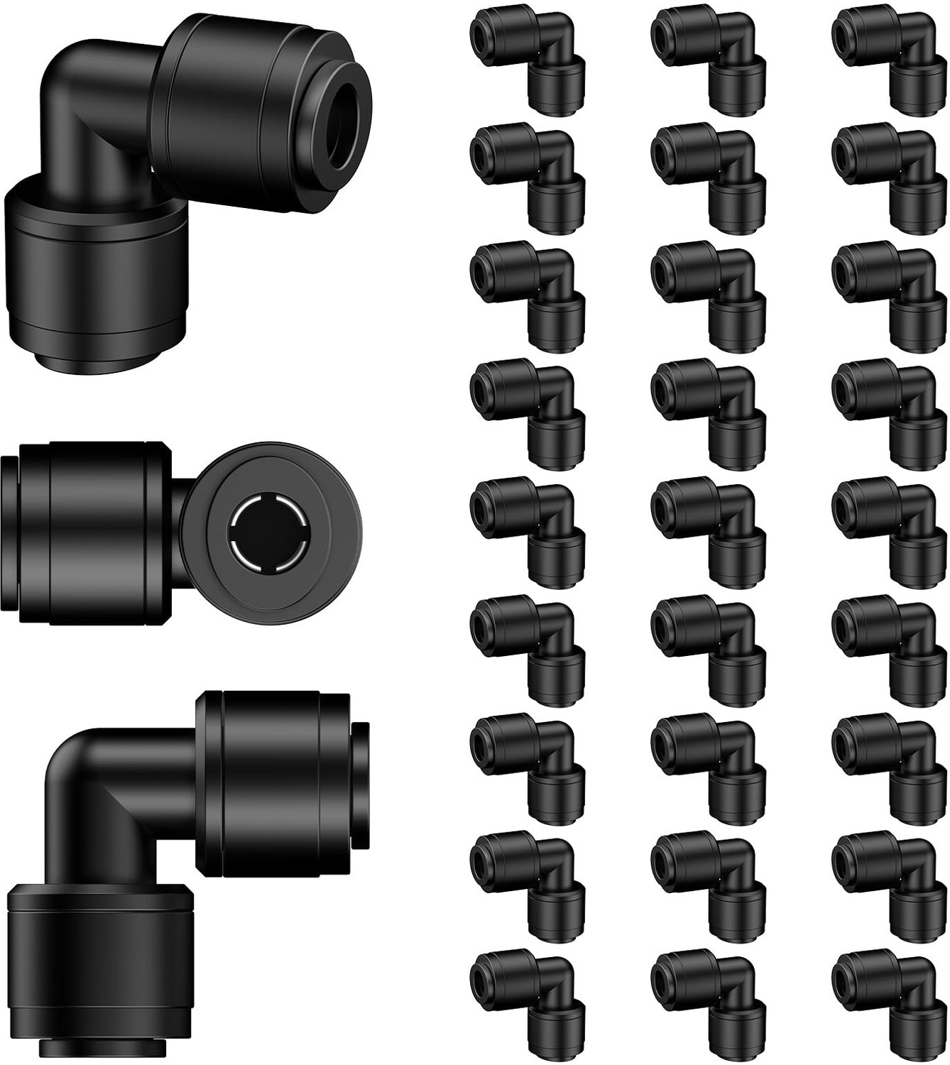 30 Stuks Steekhoekverbinders voor Druppelirrigatie 6 mm