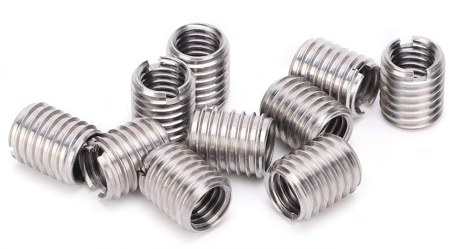Reduceermoeren 10 Stuks - Buitendraad M8 x 1,25 - Roestvrij Stalen Schroefmoer - Schroefdraadinzetstukken - Corrosiebestendig - Duurzaam Materiaal - Schroefmoeren
