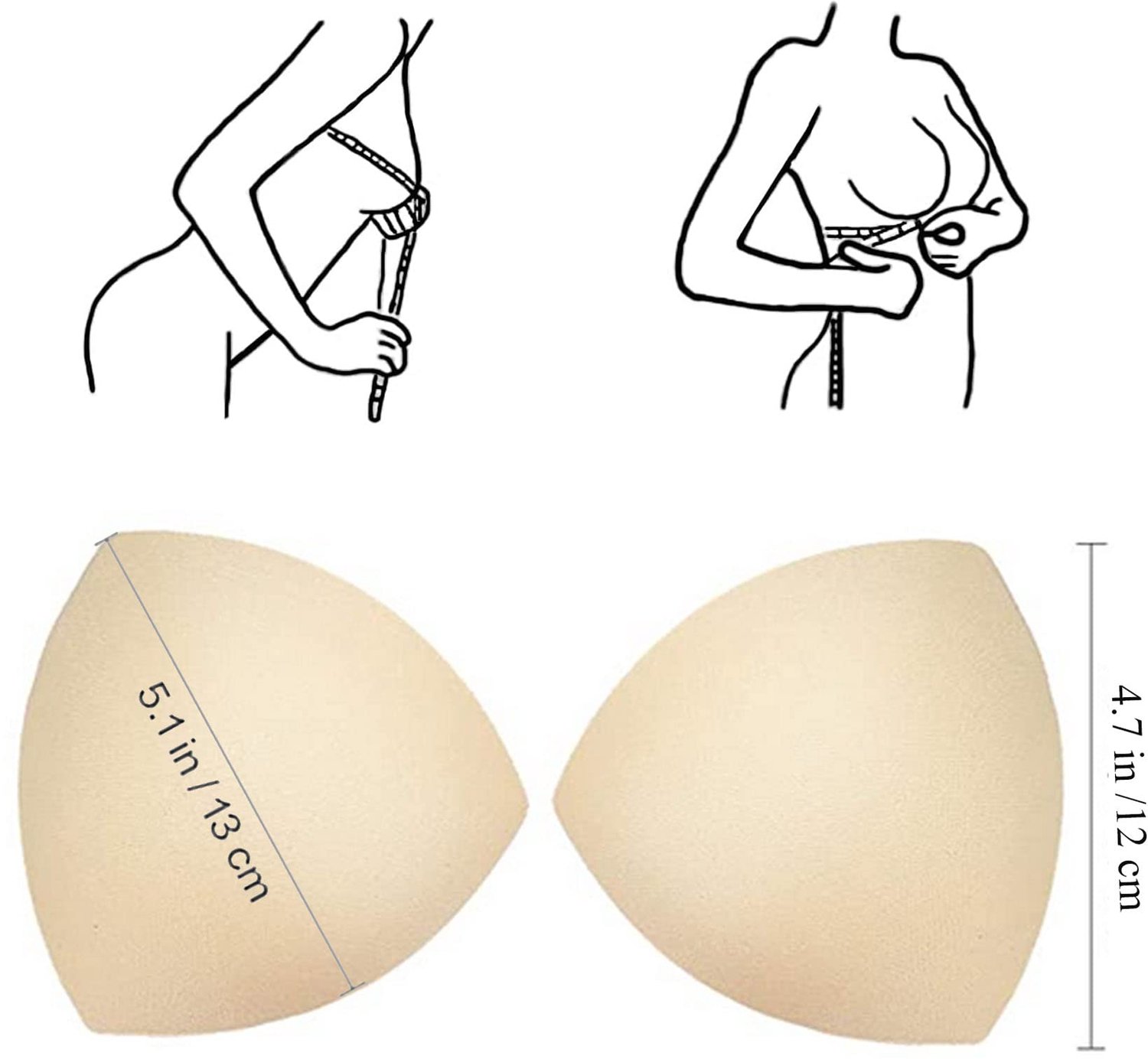 Set van 6 Verstevigende Bikini Pads voor Sport en Zwemmen