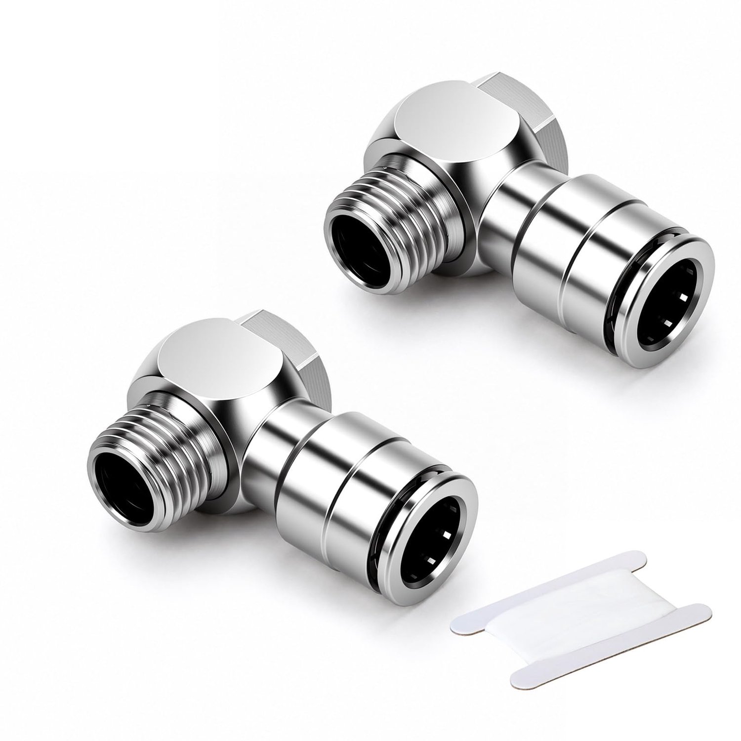 2 Stuks Vernikkelde Messing Pneumatische Koppeling