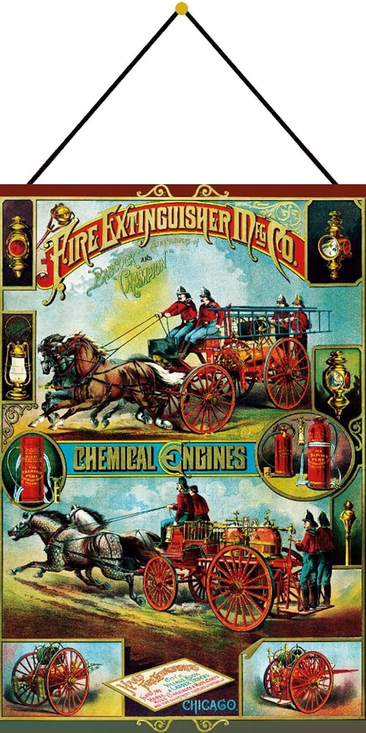Brandblusser 30 x 20 cm - Chemical Engines - Chigago - Veiligheidsmiddel - m-winkel